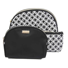 Jones NY -3-PC B/W OPTICAL PRINT TRIO MIX COSMETIC BAG SET