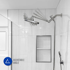 RAIN SHOWER HEAD COMBO SILVER