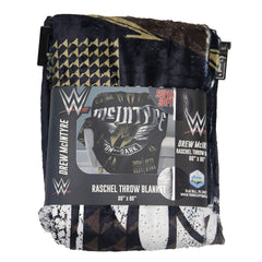 Sleep Squad WWE Drew McIntyre 60 x 80 Raschel Throw Blanket