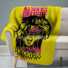 Sleep Squad WWE Ultimate Warrior 60x  80Raschel Throw Blanket