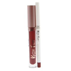 Belle Beauty - Kisser Fixer Shine Lip Gloss + Lip Liner Kit - Wine Nude