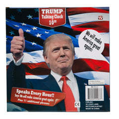 Limited Edition Talking Trump Wall Clock V3 With Red Try Me Button Sounds Every Hour  - Louder Sound