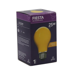 Incandescent A19 25W Opaque Yellow 1 Pk Med Base 130V Globe