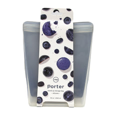 W&P Porter Silicone Reusable Storage Bag, 50oz Stand-Up-SLATE