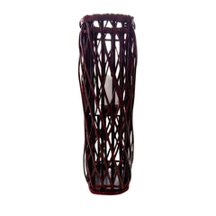Barbara King 28 Square Wicker Lantern with Tiki Flame