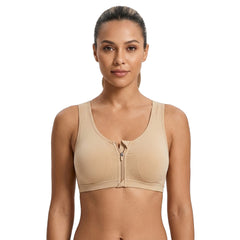 Genie Zip Padded Bra Nude / Medium - Mail Order -As Seen On TV