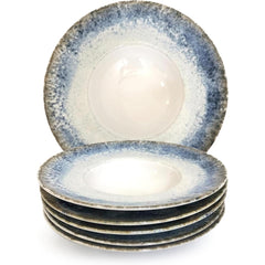 ⌀27cm/10.63in - Spaghetti Plate - READCTIVE Reactive Light Blue Cote Stoneware Dishwasher & Microwave safe 6pc/set