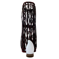 Barbara King 28 Square Wicker Lantern with Tiki Flame