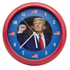 Limited Edition Talking Trump Wall Clock V3 With Red Try Me Button Sounds Every Hour  - Louder Sound