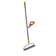 ErgieShovel 16-Tine Strain Reducing Steel Bow Rake with 54-Inch Steel Shaft