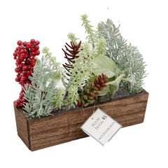 Wood Evergreen 10IN TIN MULTIPLANT FALL - Pre priced $5