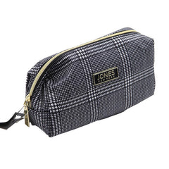 Jones NY -HOUNDSTOOTH CHECK RECTANGLE WEDGE COSMETIC BAG