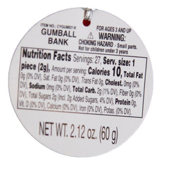 Dubble Bubble Gum Ball Machine 7.5 Small Red Plastic
