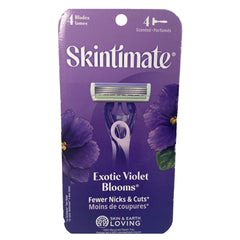 Skintimate Exotic Violet Blooms Disposable Razors 4CT
