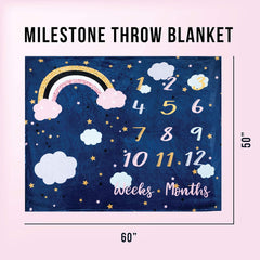 Baby Milestone Throw Blanket