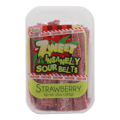 Zweet Insanely Sour Strawberry Belts ( Non-Kosher)  10 oz