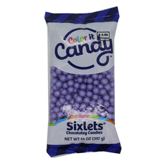 Color It Candy Sixlets Candies - Shimmer Lavender 14 oz Bag