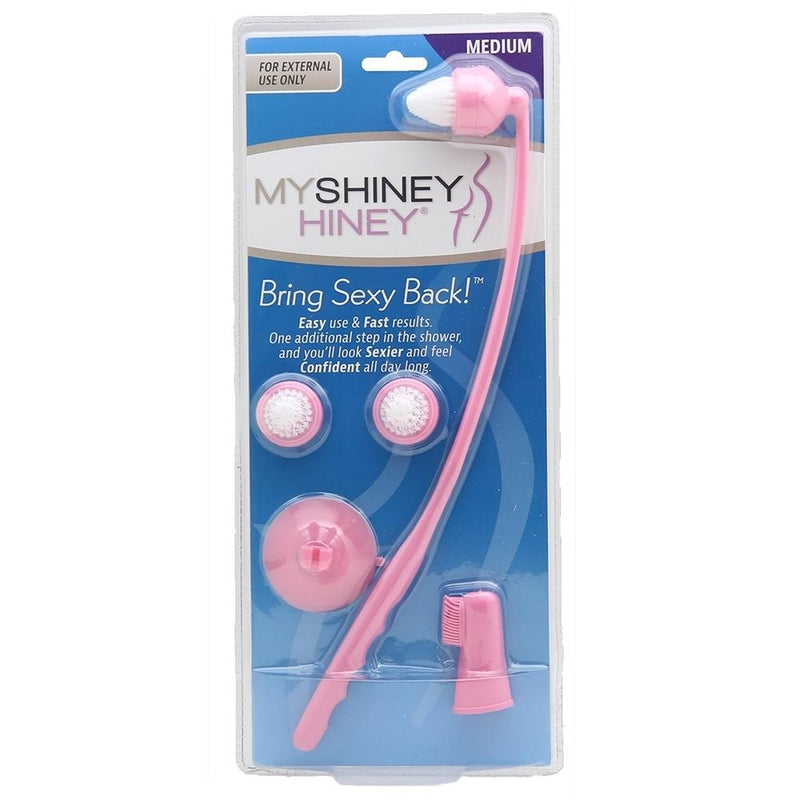 Load image into Gallery viewer, My Shiney Hiney Softer Medium Bristle Personal Cleansing Kit - Coral
