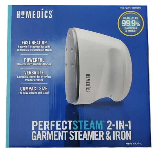 Homedics Perfect Steam 2 In 1 Garment Steamer & Iron Grade A Refurbished