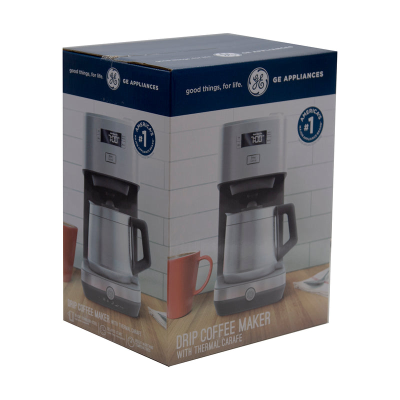 Load image into Gallery viewer, GE Classic Stainless Steel Drip Coffee Maker with 12 Cup Thermal Carafe
