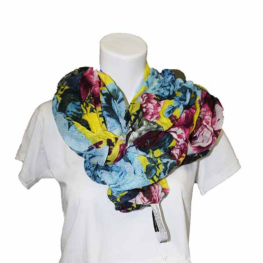 Collection Eighteen Assorted Loop Neck Scarves - Assorted Sizes And Colors - No Price Tag