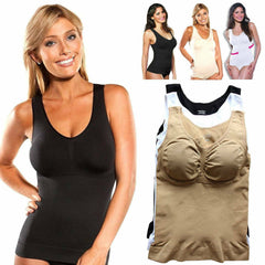 Genie Cami Shaper Small 3 pack White, Nude , Black - Mail Order- As Seen On TV