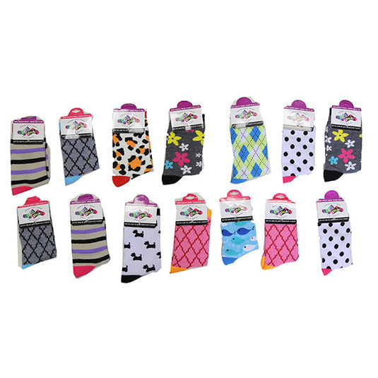 Sock Swap Assorted Adult Mix-n-Match Socks (Priced By Pc / Sold By 48 Pc) - Clear Poly Bag