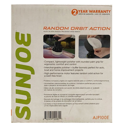 SunJoe 6” Random Orbit Buffer + Polisher, 3800opm