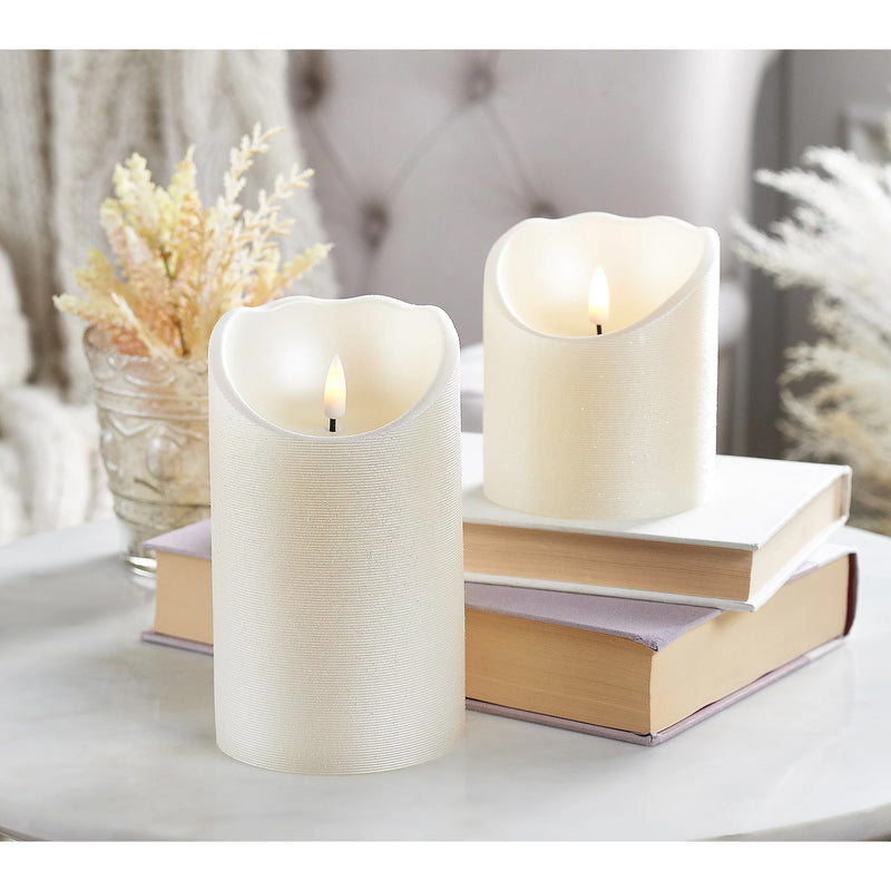 Load image into Gallery viewer, Flameless Candles 2 pc Set Ivory

