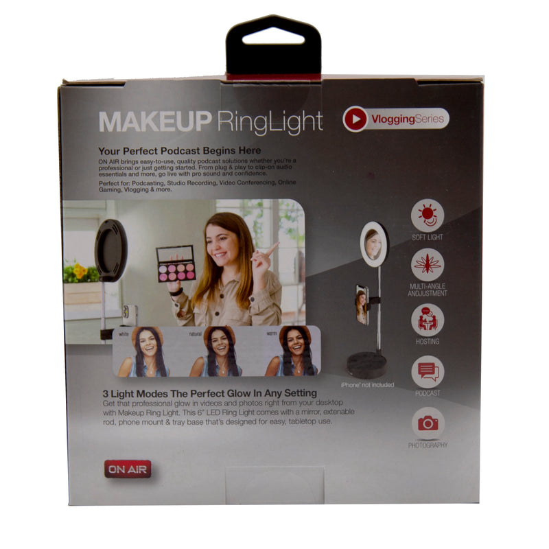 Load image into Gallery viewer, On Air Makeup LED Ring Light 6&quot;
