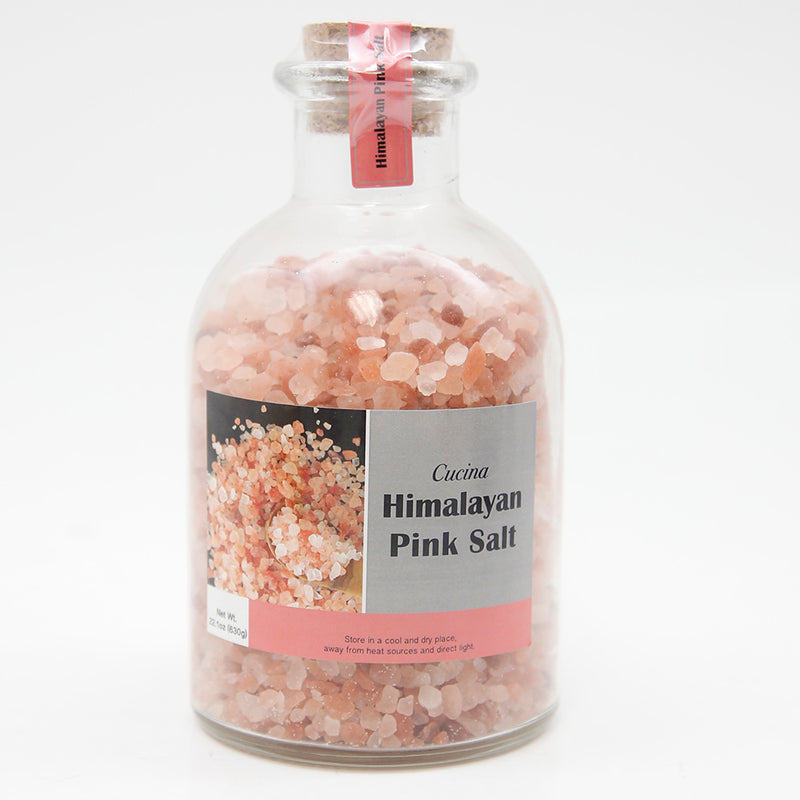 Load image into Gallery viewer, ucina Himalayan Salt in Glass Jar with Cork Coarse Pink Salt 22.1 oz

