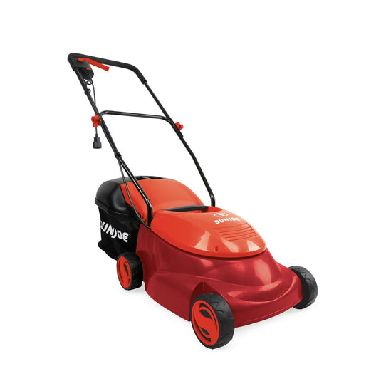 Sun Joe Pro Edition 14" 13-Amp Electric Mower w/Side Discharge Chute - Red
