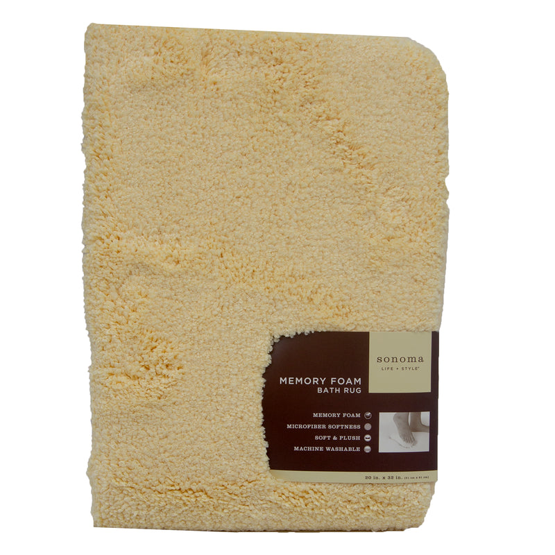 Load image into Gallery viewer, 20X32&quot; Sonoma Memory Foam Bath Mat Yellow
