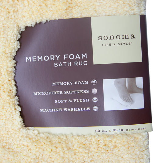 20X32" Sonoma Memory Foam Bath Mat Yellow