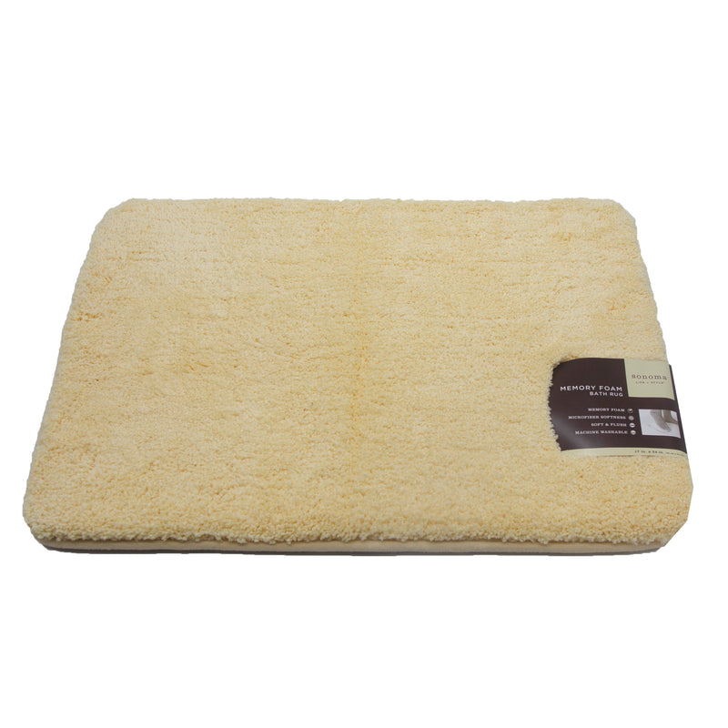 Load image into Gallery viewer, 17X24&quot; Sonoma Memory Foam Bath Mat Yellow
