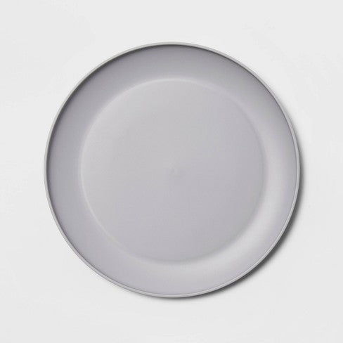 Room Essentials 10.5" Plastic Dinner Plate Gray