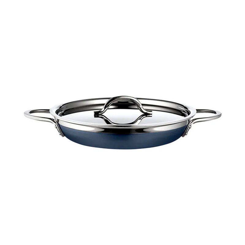 Load image into Gallery viewer, Bon Chef Stackable French Country Pan &amp; Lid Cobalt Blue
