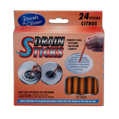 Drain Sticks Assorted Scents Ocean, Lemon, Lavender, & Citrus - 6 pcs of each per case / case pack 24 pcs