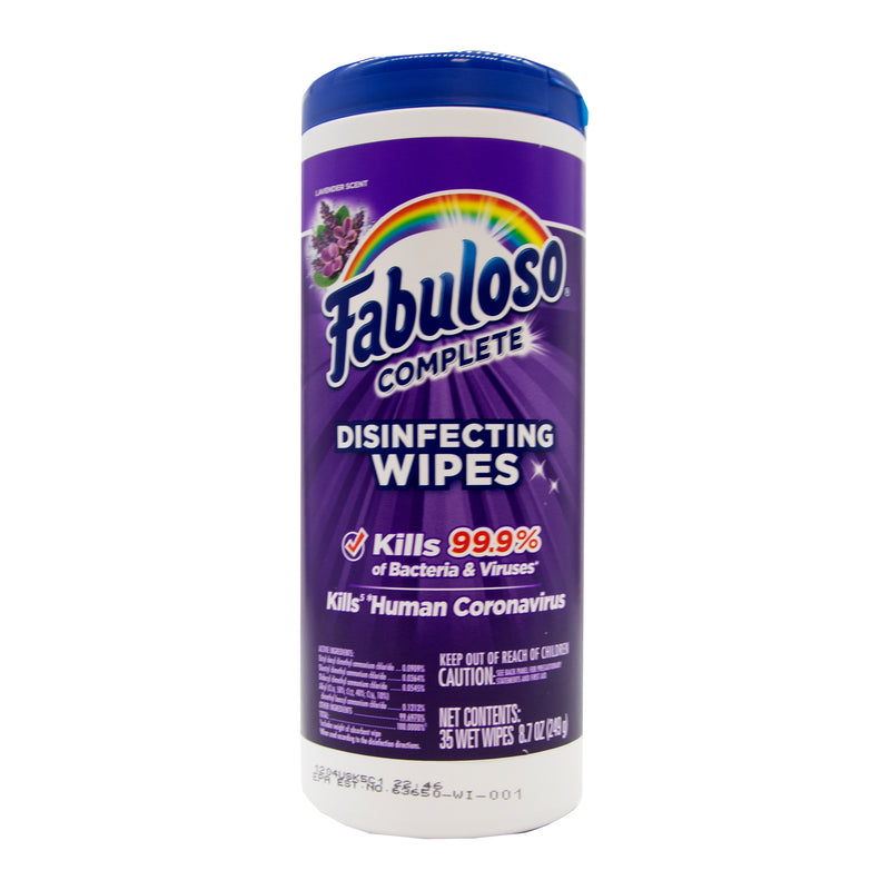 Load image into Gallery viewer, Fabuloso Complete Disinfecting Wipes Lavender Scent 35 Wet Wipes 8.7 oz
