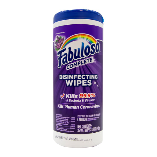 Fabuloso Complete Disinfecting Wipes Lavender Scent 35 Wet Wipes 8.7 oz