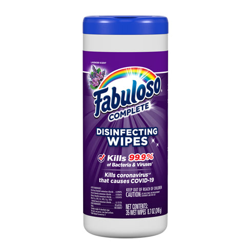 Fabuloso Complete Disinfecting Wipes Lavender Scent 35 Wet Wipes 8.7 oz