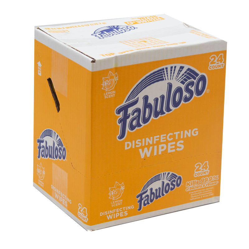 Load image into Gallery viewer, Fabuloso Complete Disinfecting Wipes Lemon Scent 24 ct Wet Wipes

