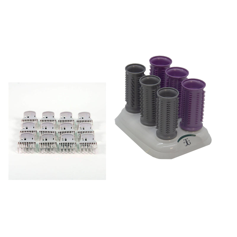 Load image into Gallery viewer, Calista Short Hair Set of Ion Hot Rollers - 6 Small Rollers ,6 Medium Rollers, 12 Clips Base and Case - Repack Grade A

