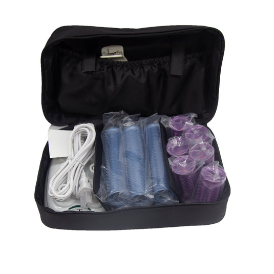 Calista Short Hair Set of Ion Hot Rollers - 6 Medium Rollers ,6 Long Rollers, 12 Clips Base and Case - Repack Grade A