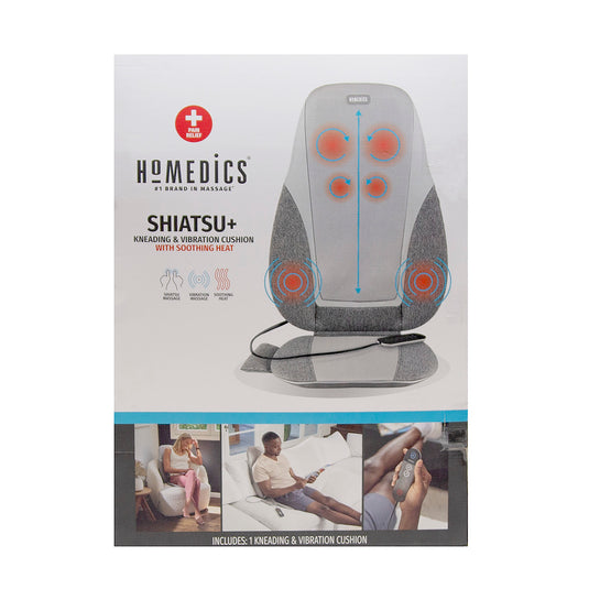 Homedics Shiatsu Kneading & Vibration Cushion With Soothing Heat Refurbished Grade A