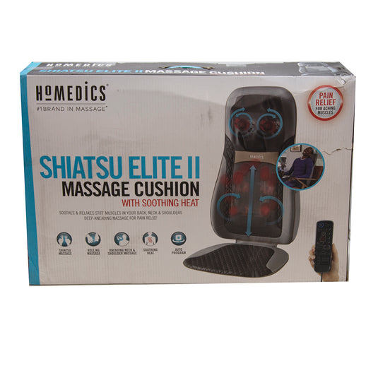 Homedics Shiatsu Elite Massage Cushion With Soothing Heat Refurbished Grade A