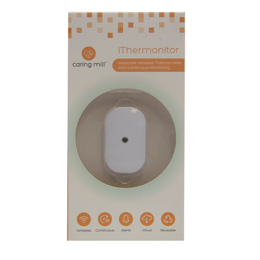 Caring Mill ® iThermometer - wearable wireless themometer with continuous monitoring