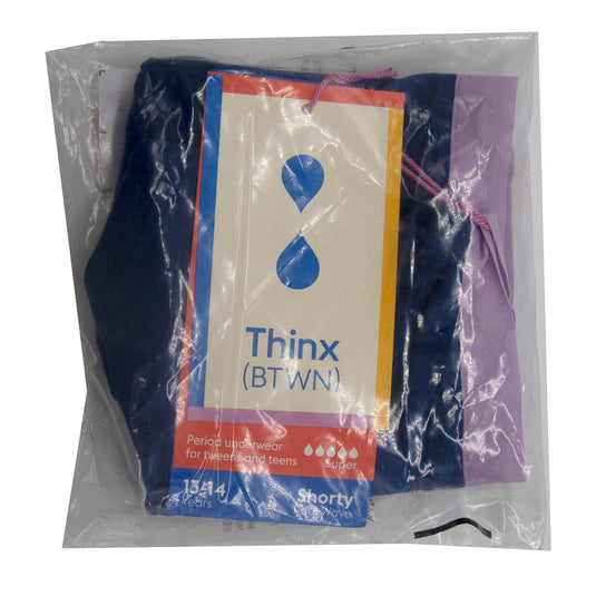 Period Panties - Thinx (BTWN), Shorty, Tidal Wave, Size 13/14