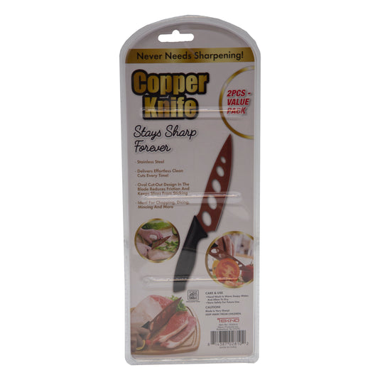 Copper Knife - 2 Pack. Never Needs Sharpening - COPPER KNIFE Stainless  Steel Stays Sharp Forever