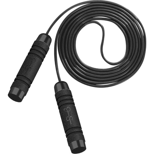 Jessica Simpson 10 FT Metallic Weighted Grip Jump Rope - Black
